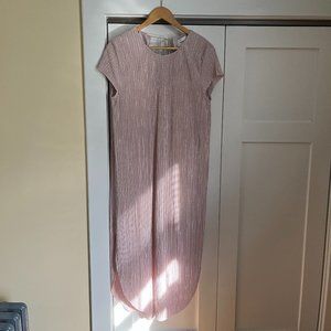 Sabina Musayev - Pink Shimmery Midi Dress w/ Slip - Size Small Petite